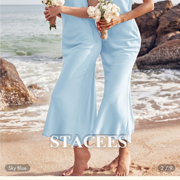 Sky Blue Wedding Dress - Picture 1 of 4
